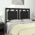 Tête de lit Noir 125,5x4x100 cm Bois massif de pin