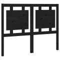 Tête de lit Noir 125,5x4x100 cm Bois massif de pin