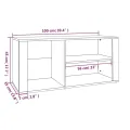 Armoire à chaussures Gris béton 100x35x45 cm Bois d'ingénierie
