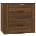 Table de chevet murale Chêne marron 50x36x47 cm