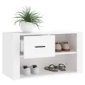 Armoire à chaussures Blanc 80x35x45 cm Bois d'ingénierie
