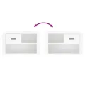 Armoire à chaussures Blanc 80x35x45 cm Bois d'ingénierie