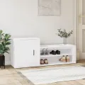 Armoire à chaussures Blanc 130x35x54 cm Bois d'ingénierie
