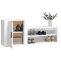Armoire à chaussures Blanc 130x35x54 cm Bois d'ingénierie