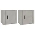Tables de chevet 2 pcs Gris béton 50x39x47 cm