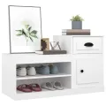 Armoire à chaussures blanc 100x42x60 cm bois d'ingénierie