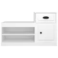 Armoire à chaussures blanc 100x42x60 cm bois d'ingénierie