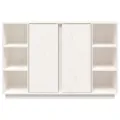 Buffet Blanc 120x35x80 cm Bois massif de pin