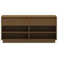 Armoire à chaussures Marron miel 110x34x52cm Bois de pin massif