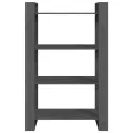 Bibliothèque/Séparateur de pièce Gris 80x35x125 cm Pin solide