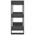 Bibliothèque/Séparateur de pièce Gris 60x35x91 cm Pin solide