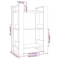 Bibliothèque/Séparateur de pièce Gris 60x35x91 cm Pin solide