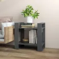 Bibliothèque/Séparateur de pièce Gris 60x35x57 cm Pin solide