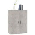 Armoire suspendue Gris béton 69,5x34x90 cm Bois d'ingénierie