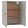 Armoire suspendue Gris béton 69,5x34x90 cm Bois d'ingénierie