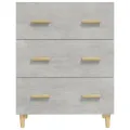 Buffet Gris béton 70x34x90 cm Bois d'ingénierie