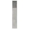 Armoire de tête de lit gris béton 120x18,5x102,5 cm