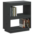 Bibliothèque Gris 60x35x71 cm Bois de pin massif