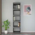 Bibliothèque/Séparateur de pièce Gris 40x35x167 cm Pin solide