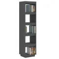 Bibliothèque/Séparateur de pièce Gris 40x35x167 cm Pin solide