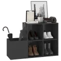 Armoire à chaussures Gris brillant 105x35,5x70 cm Aggloméré