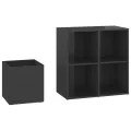 Armoire à chaussures Gris brillant 105x35,5x70 cm Aggloméré