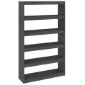 Bibliothèque/Séparateur de pièce Gris 100x30x167,5cm Pin massif