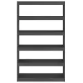 Bibliothèque/Séparateur de pièce Gris 100x30x167,5cm Pin massif