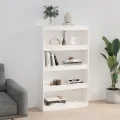 Bibliothèque/Séparateur de pièce Blanc 80x30x135,5cm Pin solide