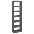 Bibliothèque/Séparateur de pièce Gris 60x30x199,5 cm Pin solide