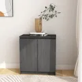 Armoire latérale gris 60x36x65 cm bois de pin massif