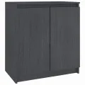 Armoire latérale gris 60x36x65 cm bois de pin massif