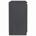 Armoire latérale gris 60x36x65 cm bois de pin massif