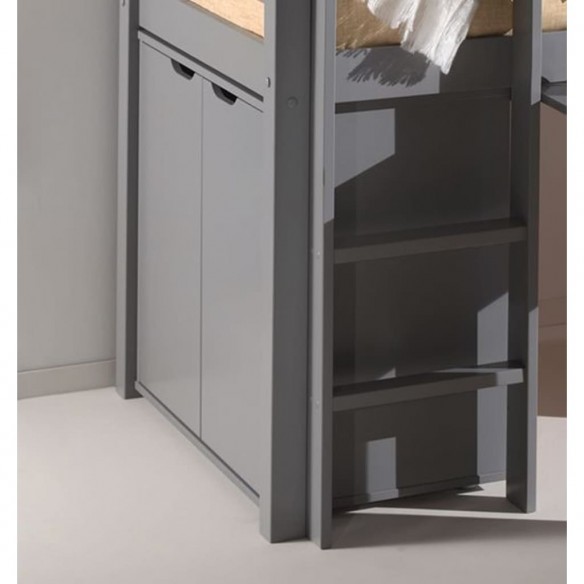 Vipack Armoire de rangement à 2 portes Pino Bois Gris