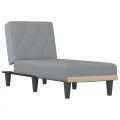 Chaise longue gris clair tissu