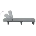 Chaise longue gris clair tissu