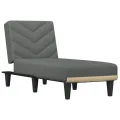 Chaise longue gris foncé tissu