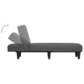 Chaise longue gris foncé tissu