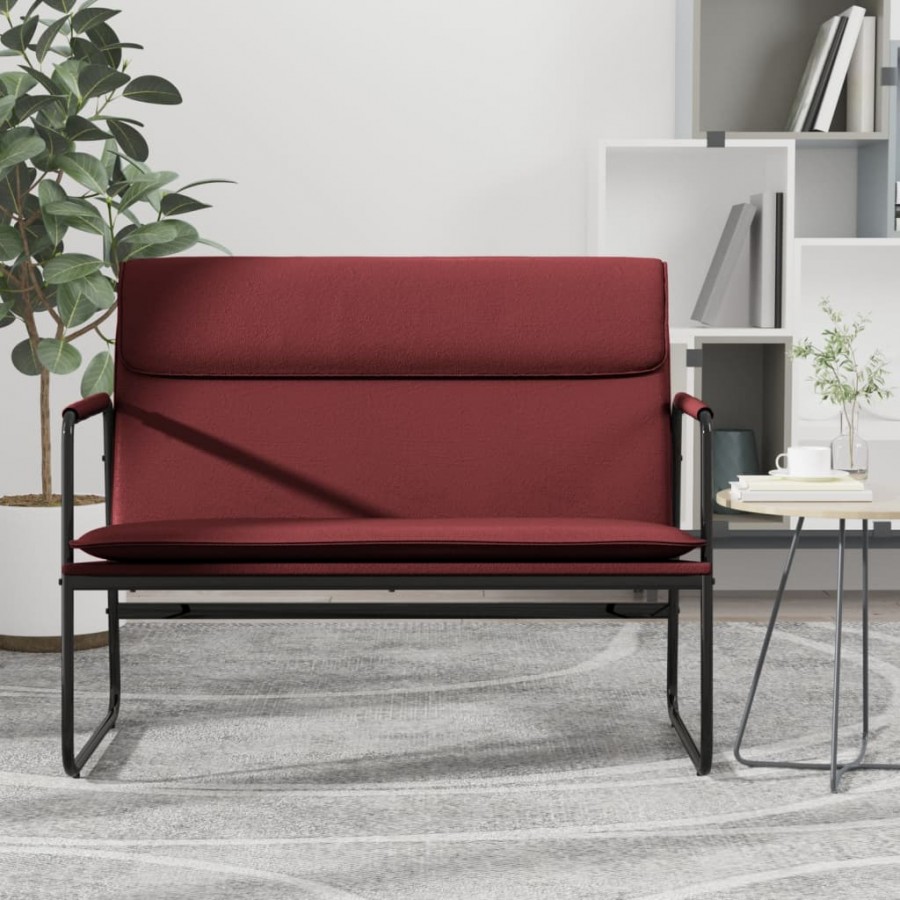 Banc Rouge bordeaux 100x64x80 cm Similicuir