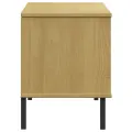 Étagère à chaussures pieds en métal Brun 106x35x45 cm Bois OSLO