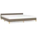 Cadre de lit avec tête de lit Taupe 200x200 cm Tissu