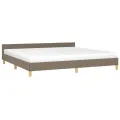 Cadre de lit avec tête de lit Taupe 200x200 cm Tissu