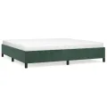 Cadre de lit Vert foncé 200x200 cm Velours