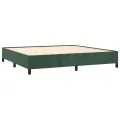 Cadre de lit Vert foncé 200x200 cm Velours