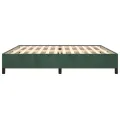 Cadre de lit Vert foncé 200x200 cm Velours