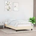 Cadre de lit Crème 100 x 200 cm Tissu