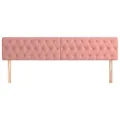Têtes de lit 2 pcs Rose 100x7x78/88 cm Velours