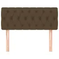 Tête de lit Marron Foncé 100x7x78/88 cm Tissu