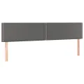 Têtes de lit 2 pcs Gris 90x5x78/88 cm Similicuir