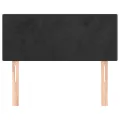 Tête de lit Noir 80x5x78/88 cm Velours